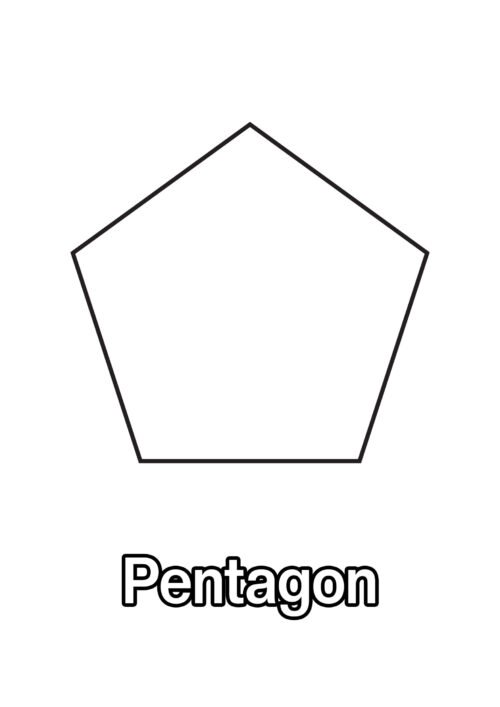 Pentagon Coloring Page For Kids – Free Activity PDF Download