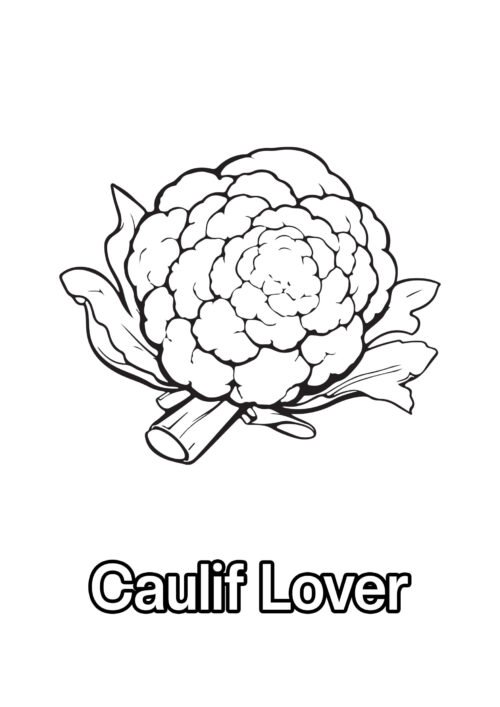Cauliflower Coloring Page For Kids – Free Activity PDF Download
