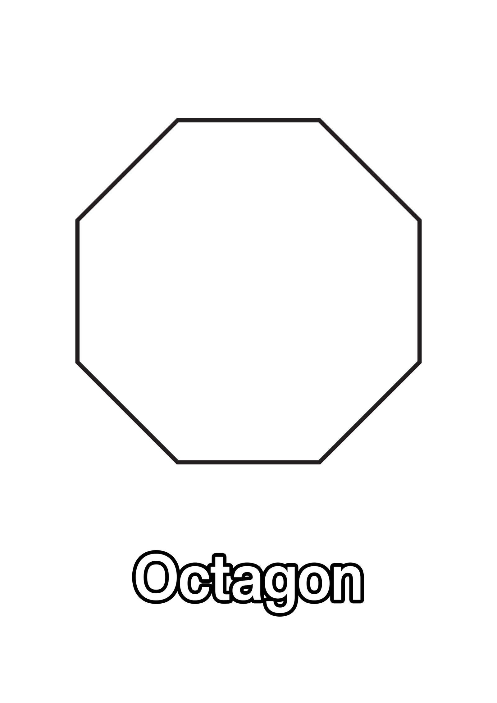 Octagon Coloring Page For Kids – Free Activity PDF Download