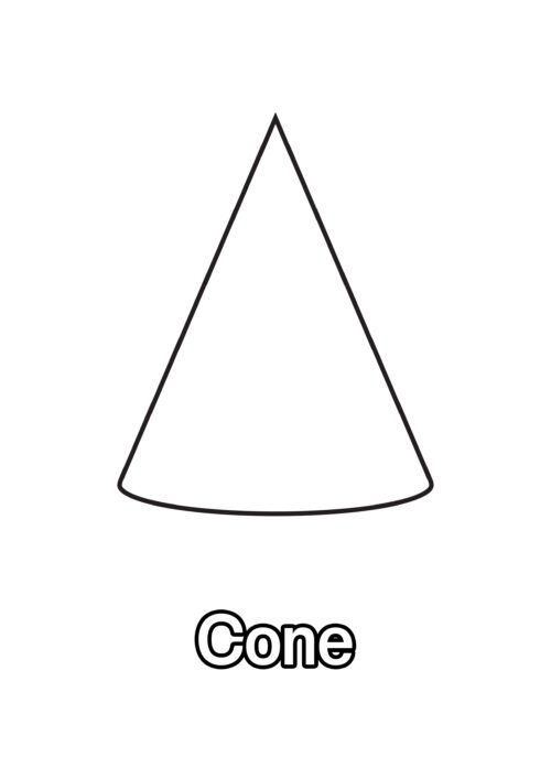 Cone Coloring Page For Kids – Free Activity PDF Download