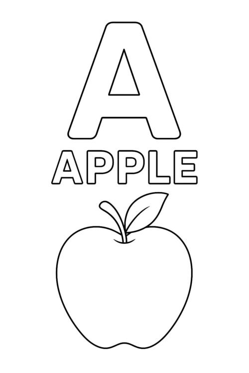 A Alphabet Coloring Pages - Free Activity PDF Download