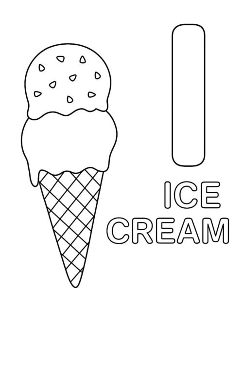 I Alphabet Coloring Pages - Free Activity PDF Download