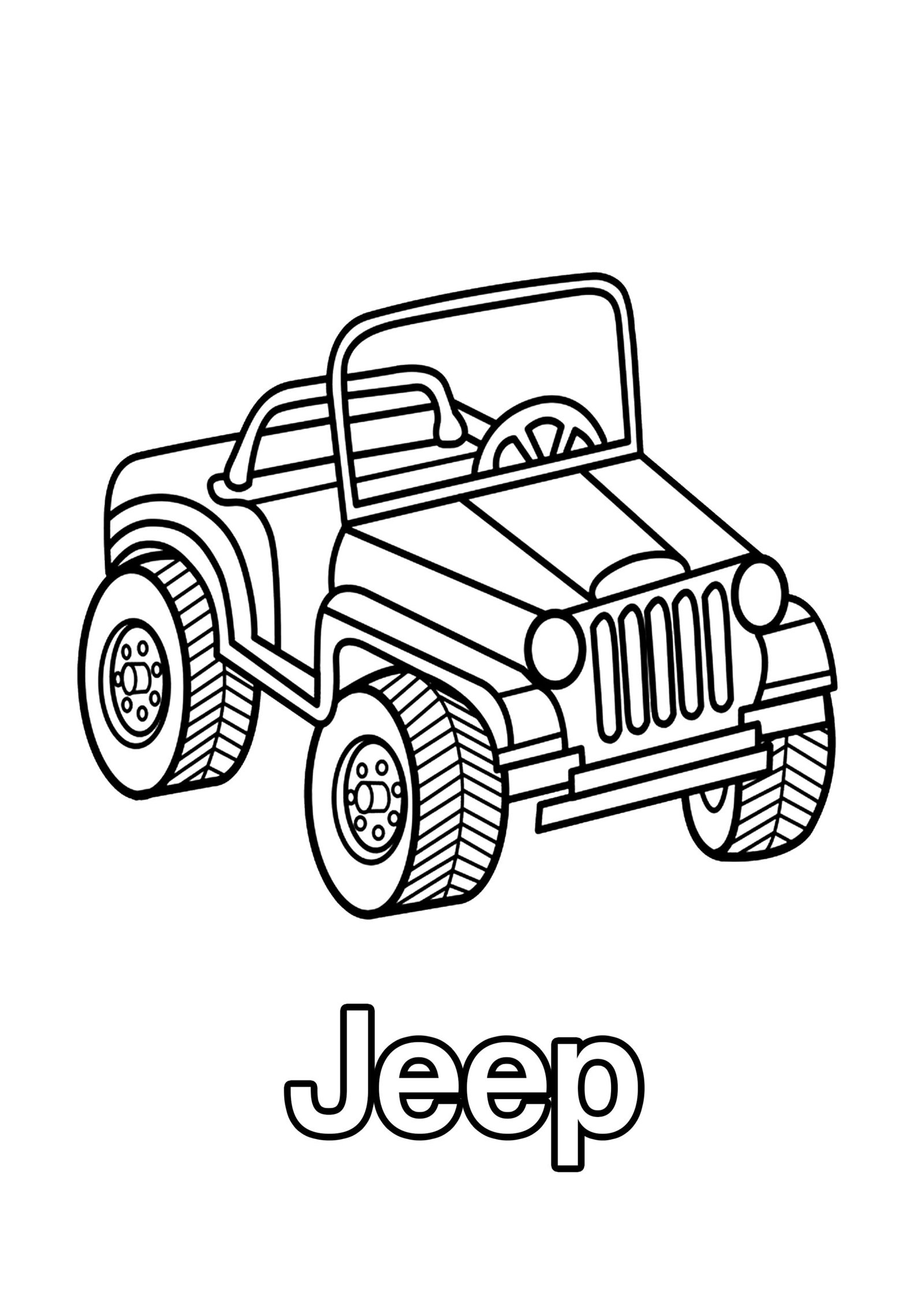 Jeep Coloring Page For Kids – Free Activity PDF Download
