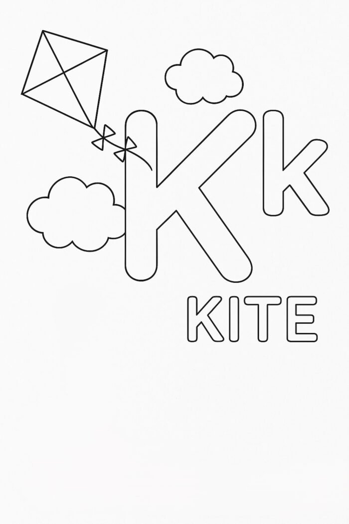 K Alphabet Coloring Pages – Free Activity PDF Download - The ...