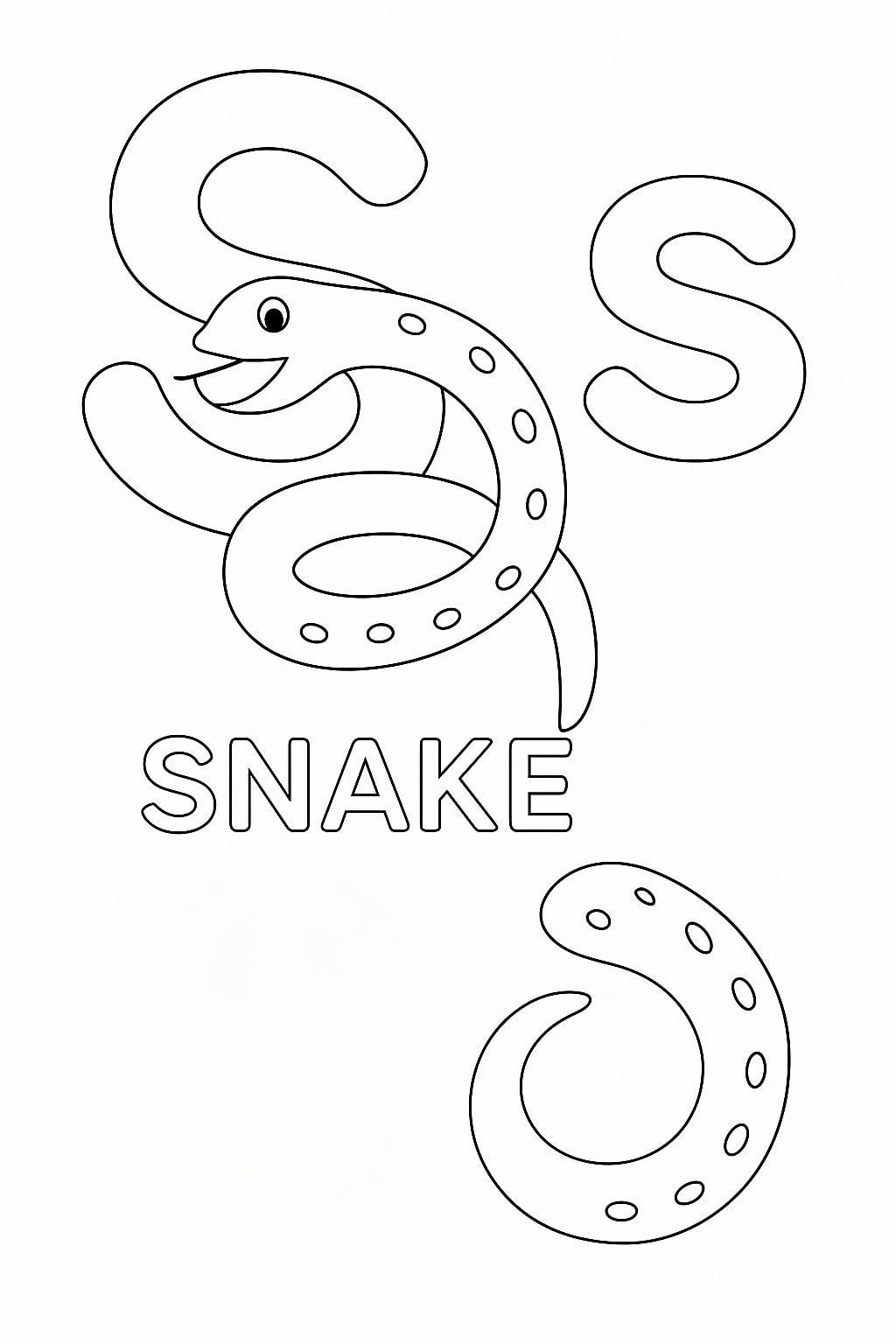 S Alphabet Coloring Pages - Free Activity PDF Download