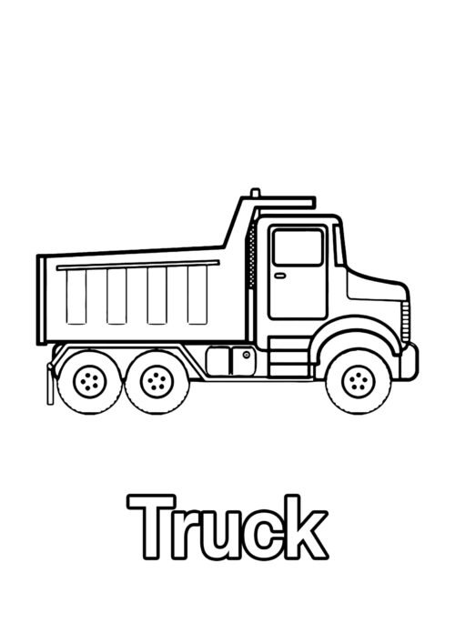 Truck Coloring Page For Kids – Free Activity PDF Download