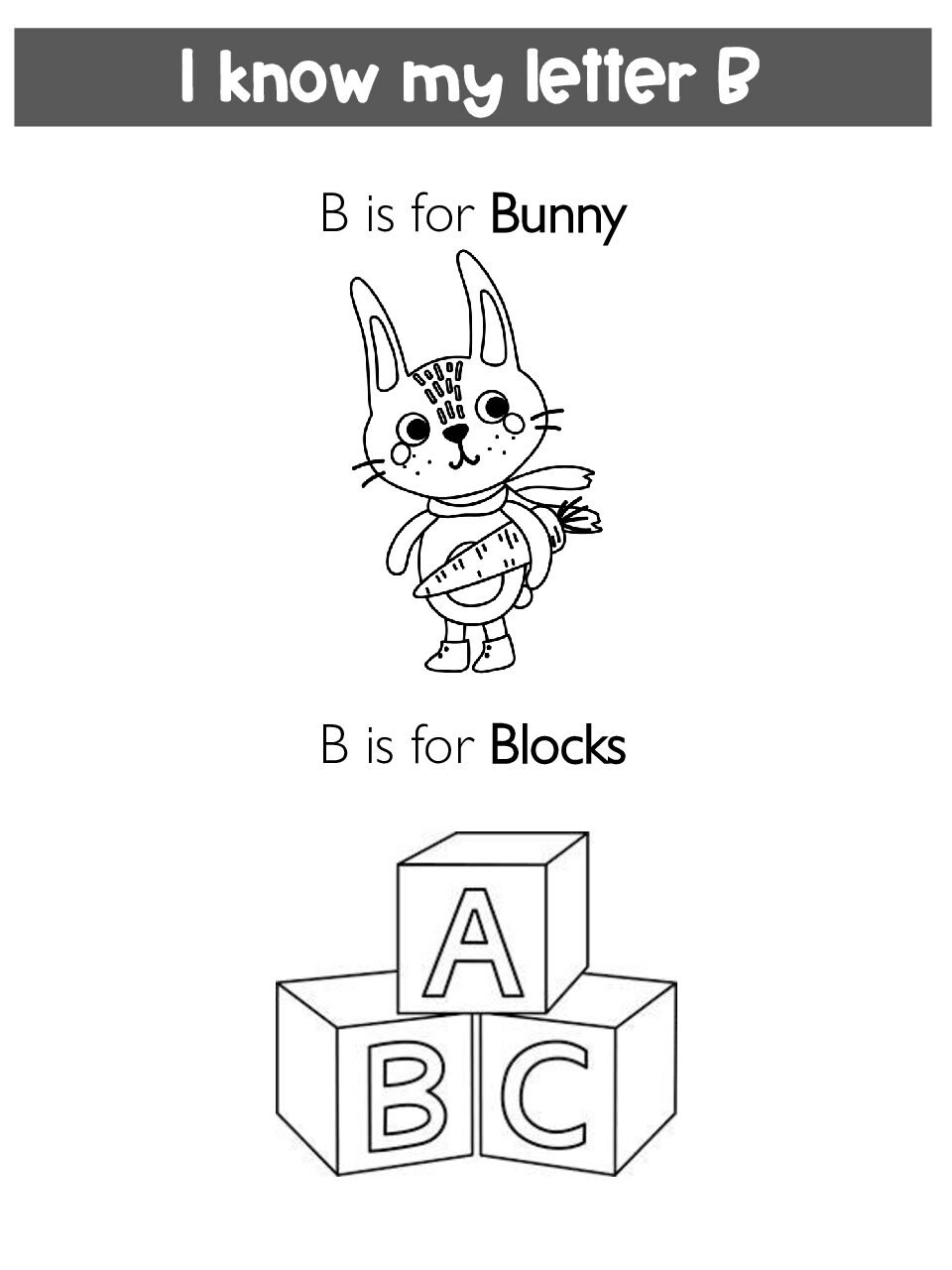 Letter B - Free Activity PDF Download