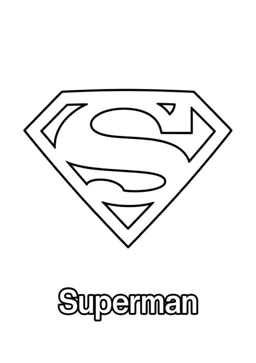 Superman logo Coloring Page For Kids – Free Activity PDF Download