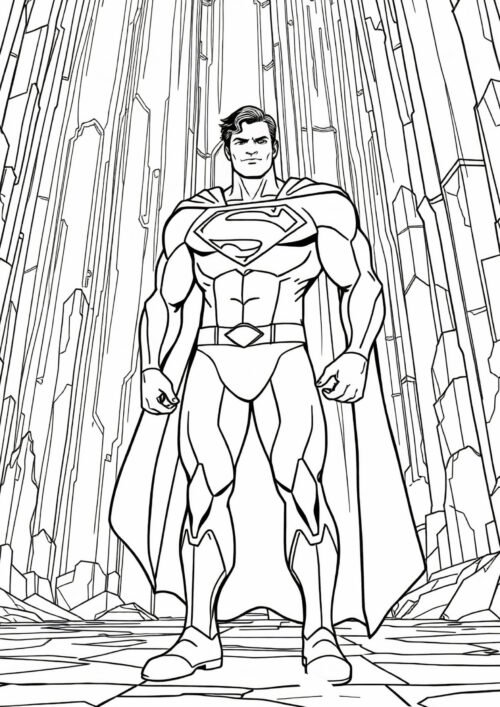 Superman Cloths Coloring Page For Kids – Free Activity PDF Download