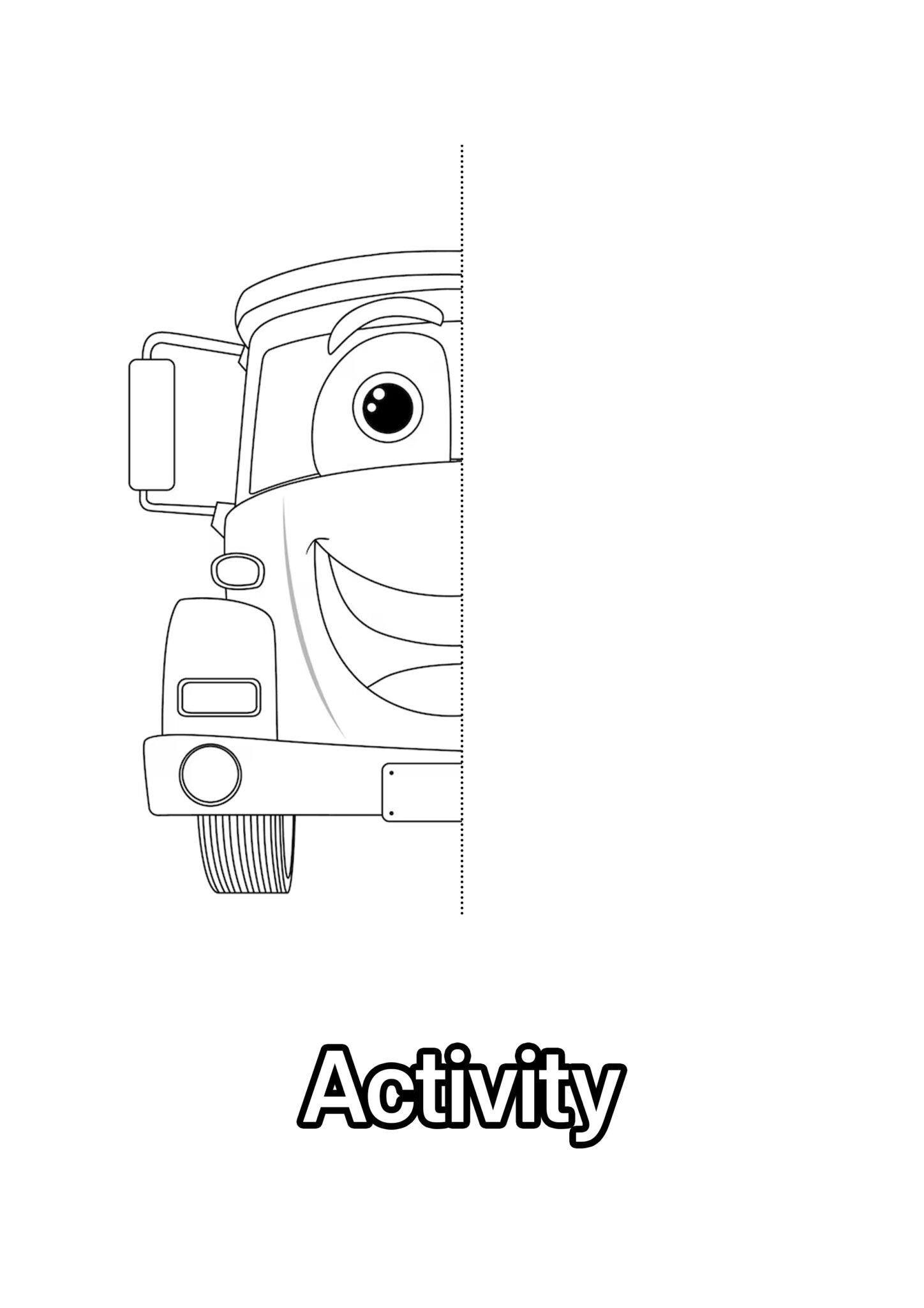 Happy Car Coloring Page For Kids – Free Activity PDF Download - The ...