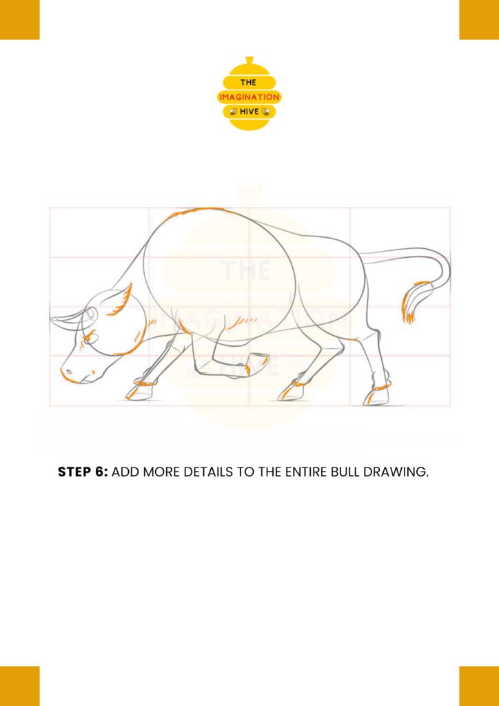 How to Draw Bull Step 6