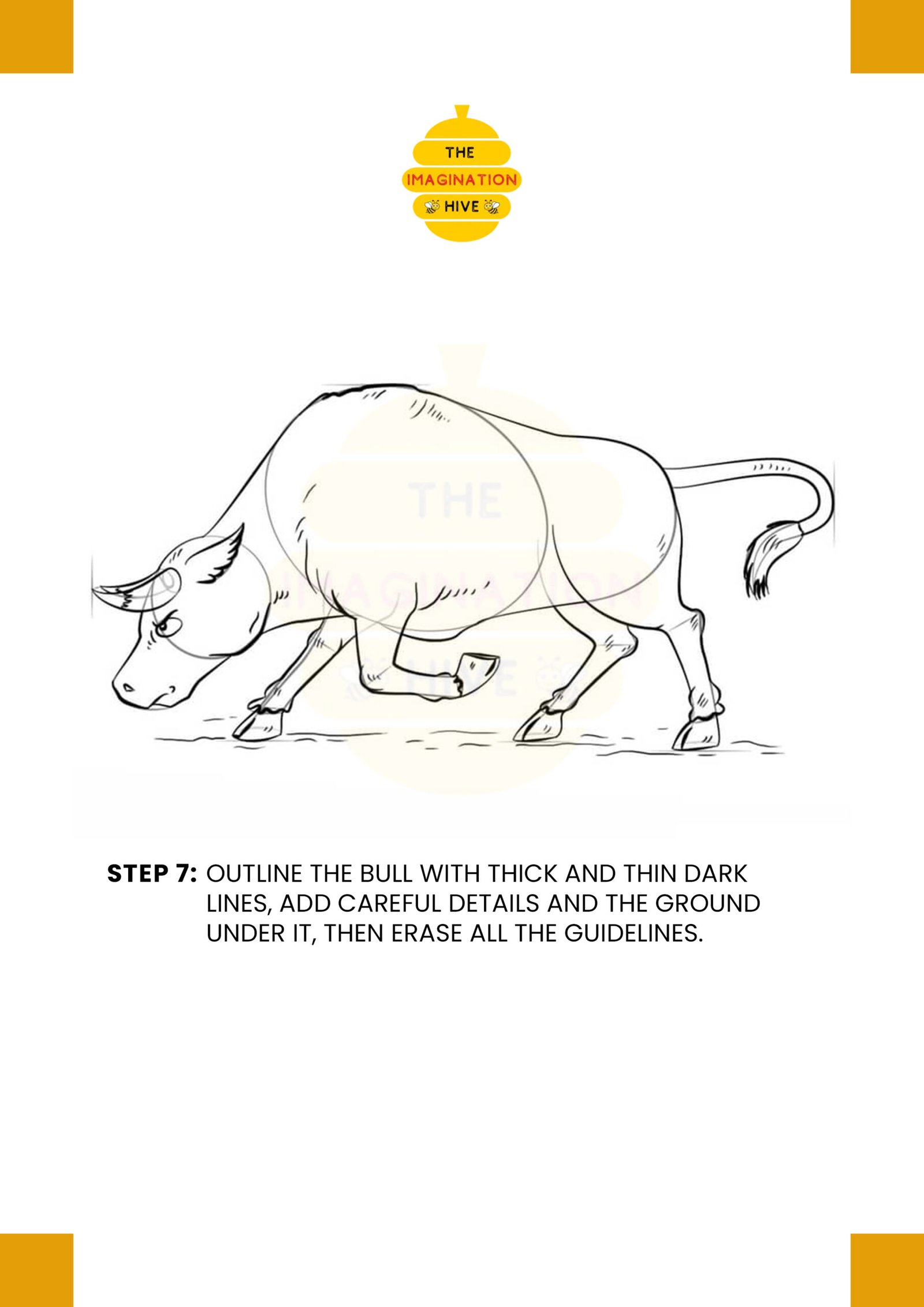 How to Draw Bull Step 7