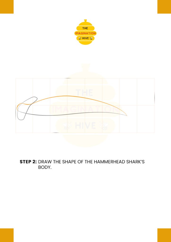 How to Draw Hammerhead Shark Step 2