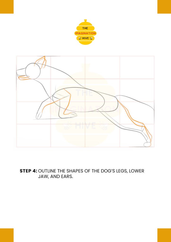 How to Draw a Running Dog Step 4