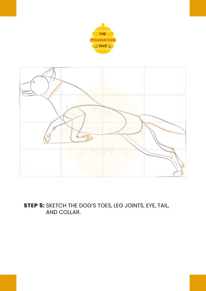 How to Draw a Running Dog Step 5