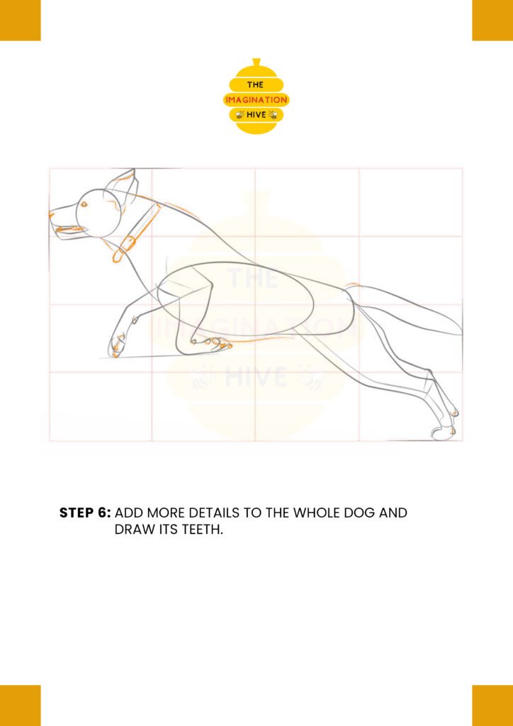 How to Draw a Running Dog Step 6