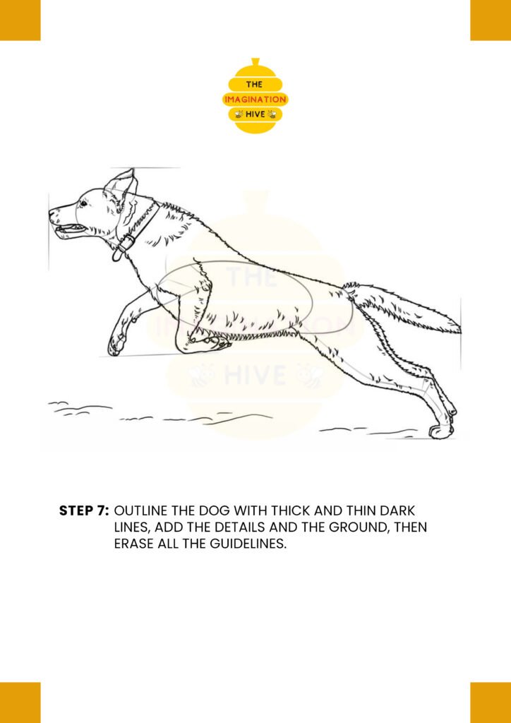 How to Draw a Running Dog Step 7