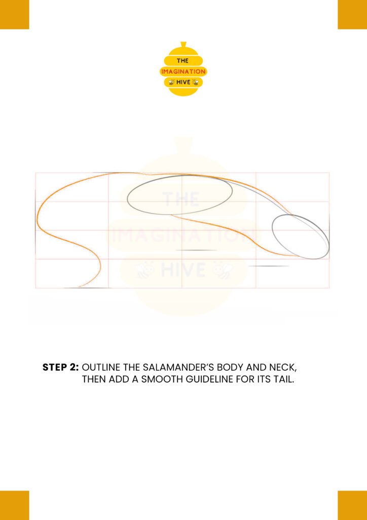 How to Draw a Salamander Step 2