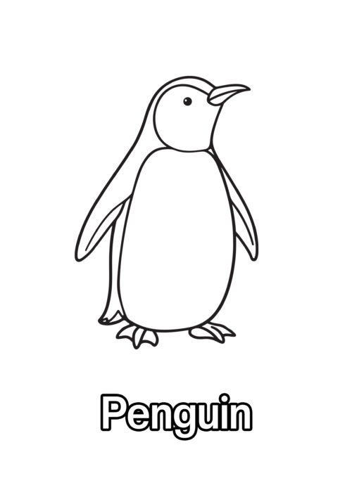 Penguin Coloring Page For Kids – Free Activity PDF Download