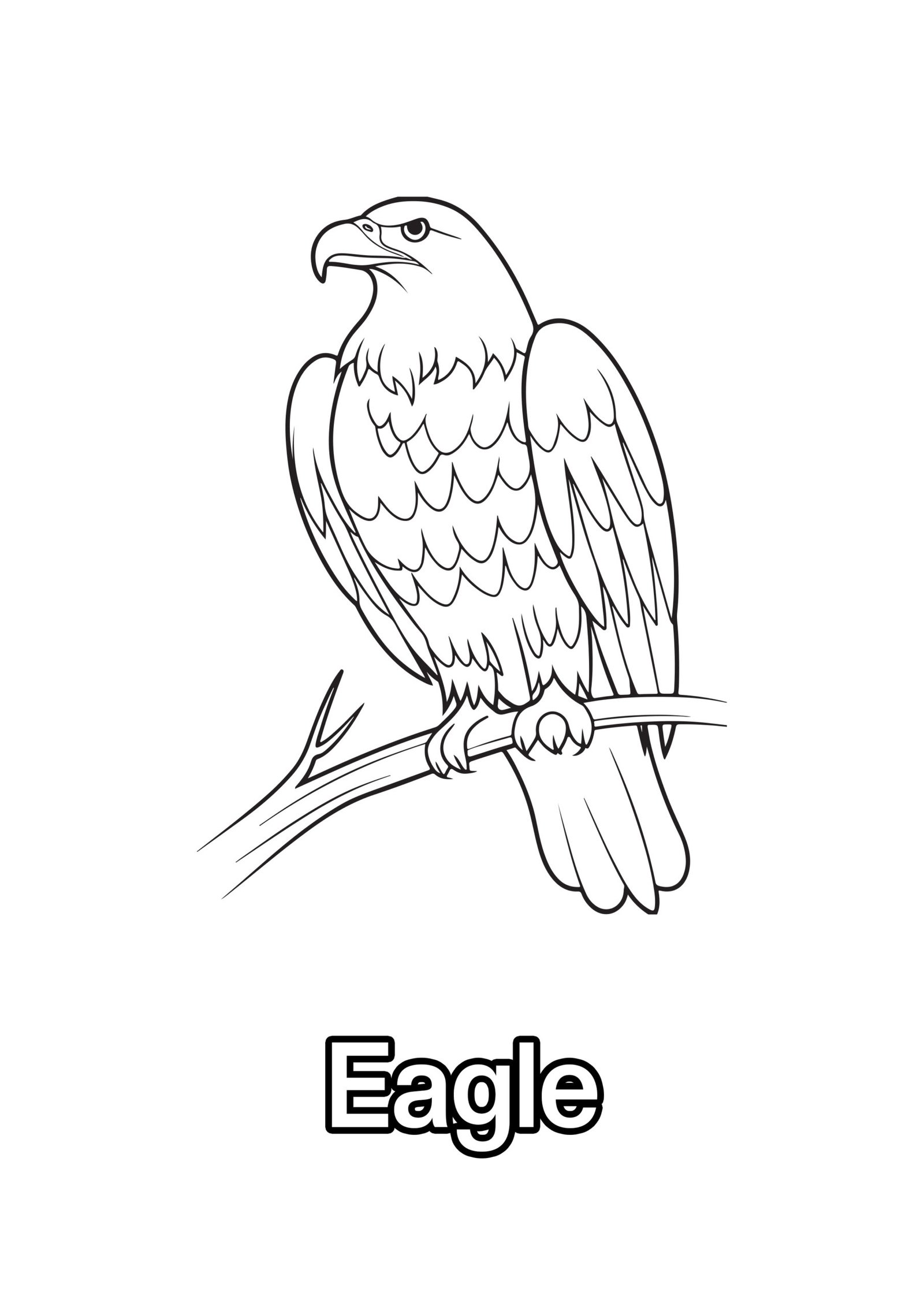 Eagle Coloring Page For Kids – Free Activity PDF Download