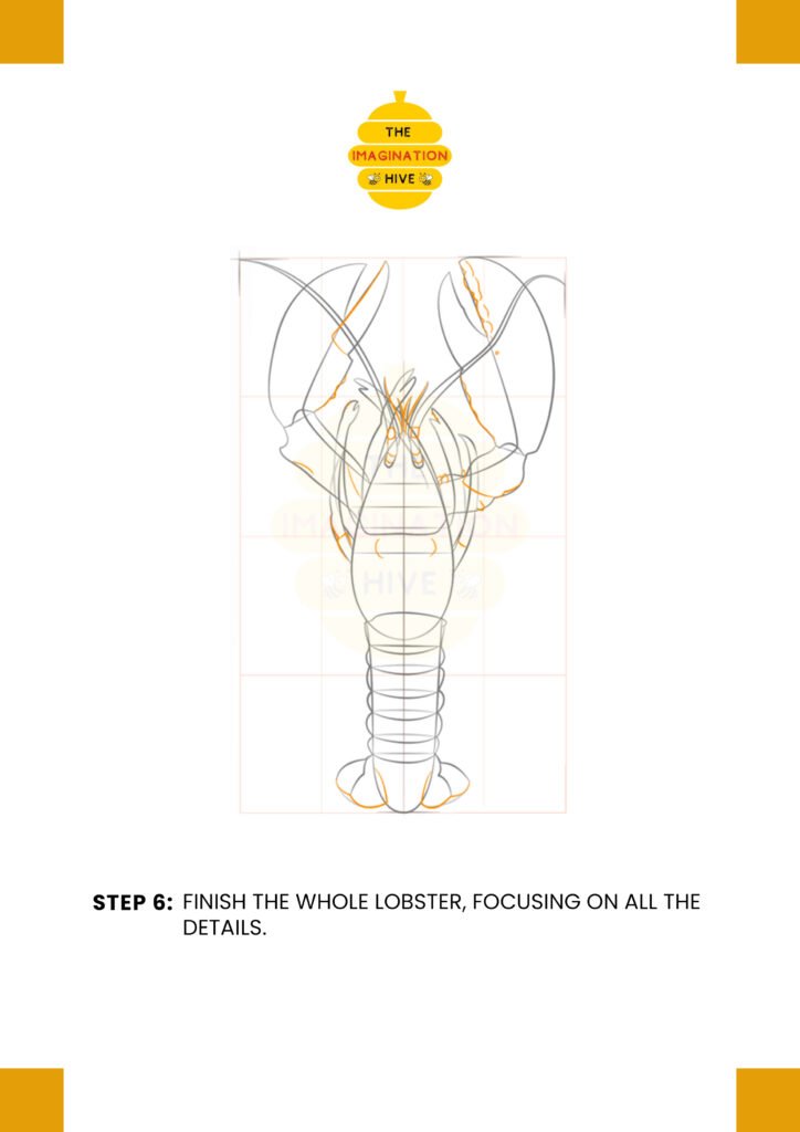 How to Draw a Lobster Step 6