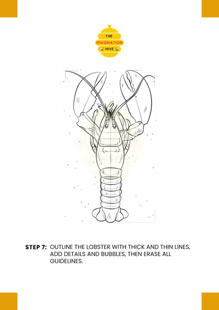 How to Draw a Lobster Step 7