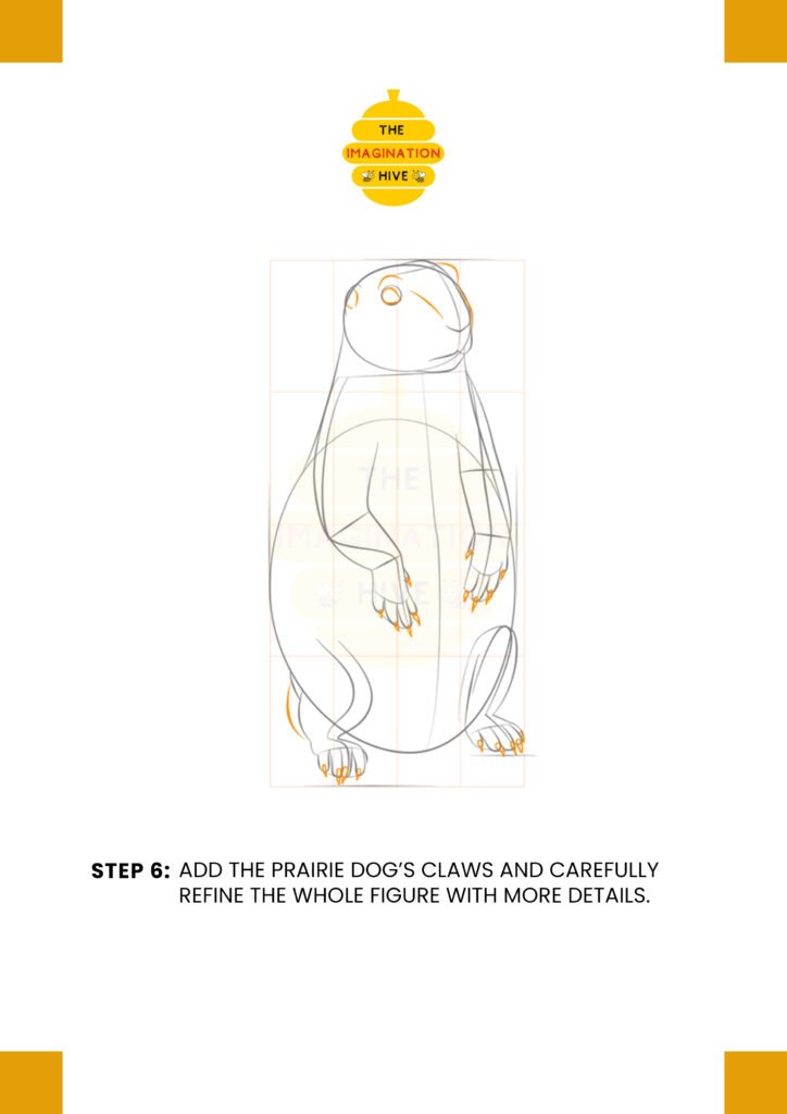How to Draw a Prairie Dog Step 6