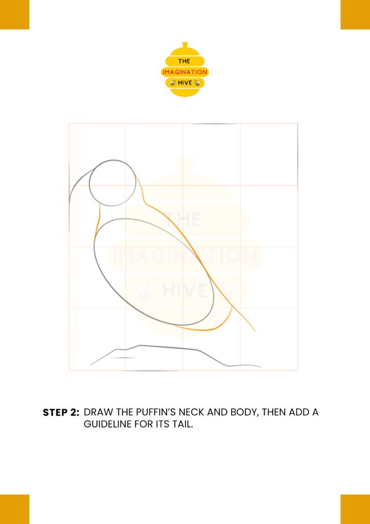 How to Draw a Puffin Step 2