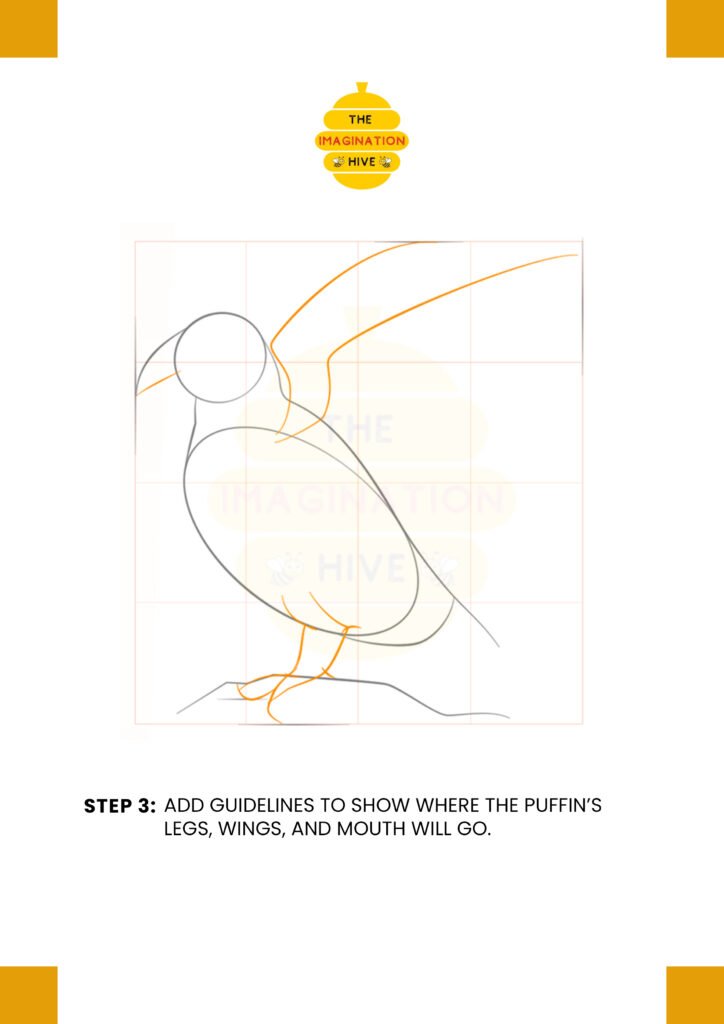 How to Draw a Puffin Step 3