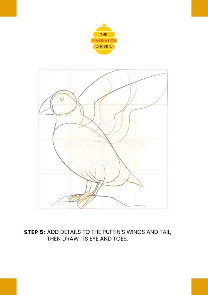 How to Draw a Puffin Step 5