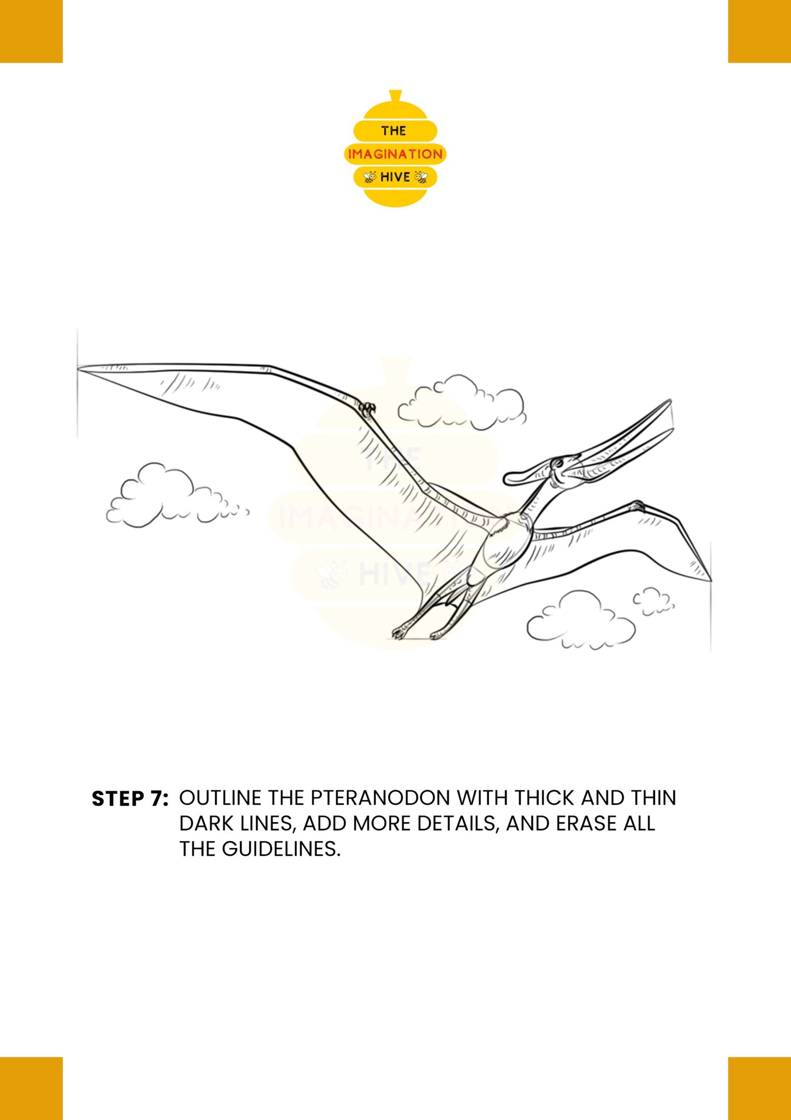 How to Draw a Pteranodon Step 7