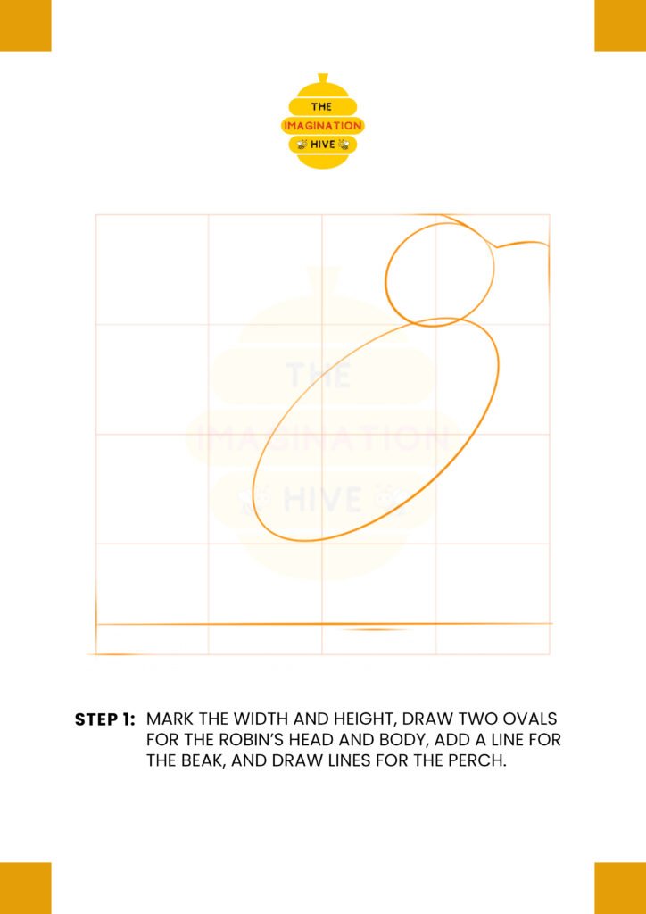 How to Draw a Robin Bird Step 1