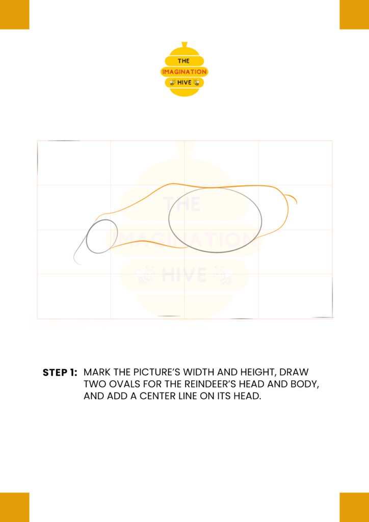 How to Draw a Reindeer Step 1