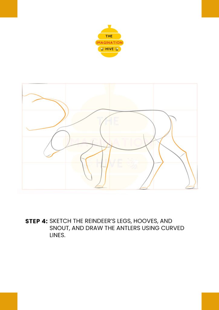 How to Draw a Reindeer Step 4
