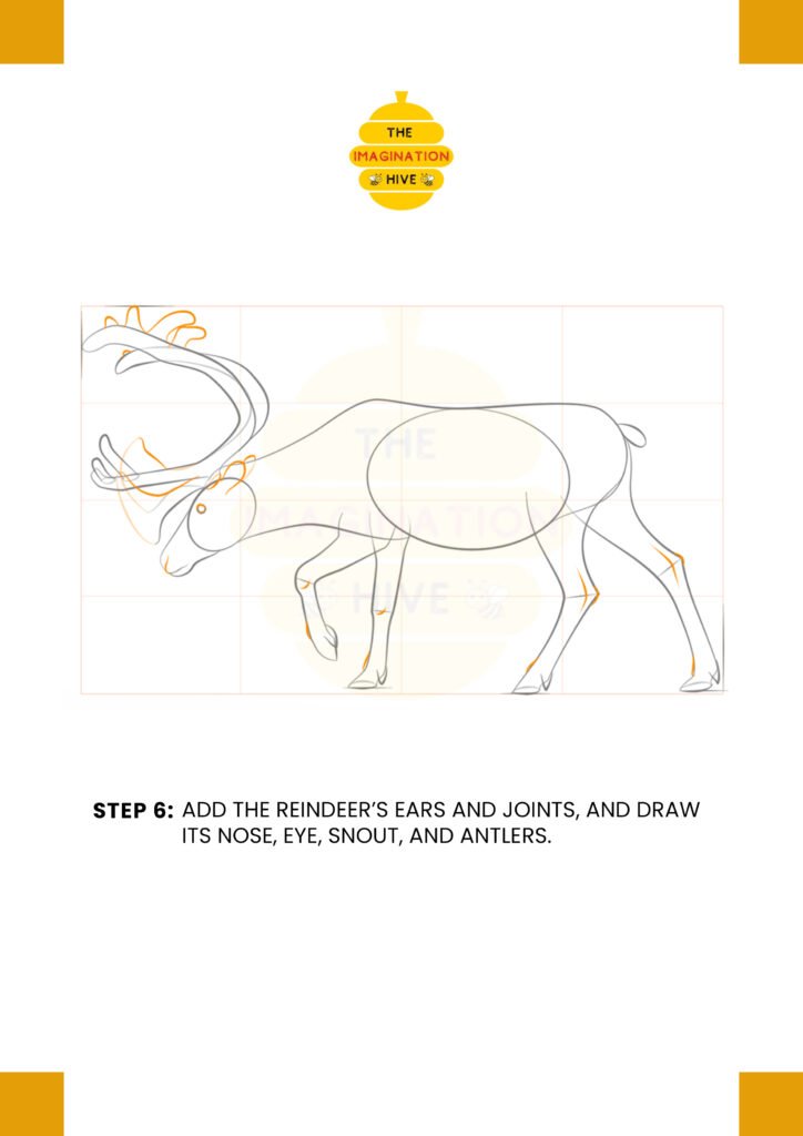 How to Draw a Reindeer Step 6