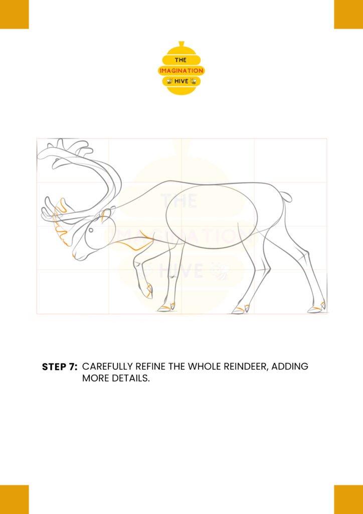 How to Draw a Reindeer Step 7