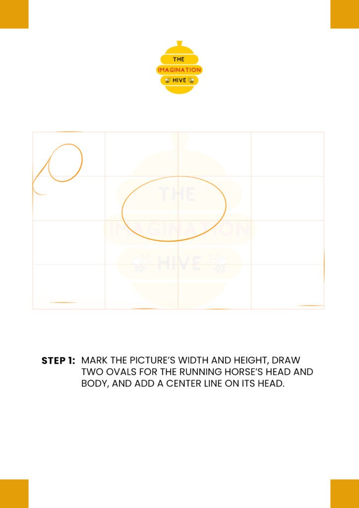 How to Draw a Running Horse Step 1