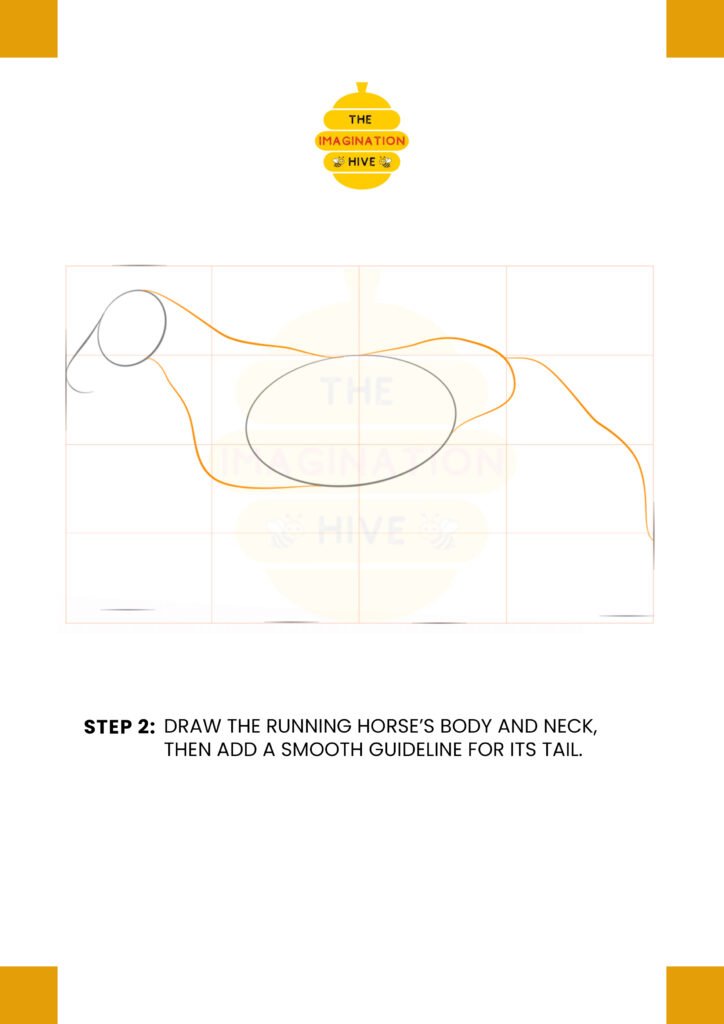 How to Draw a Running Horse Step 2