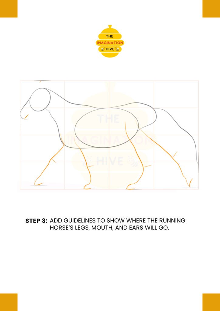 How to Draw a Running Horse Step 3