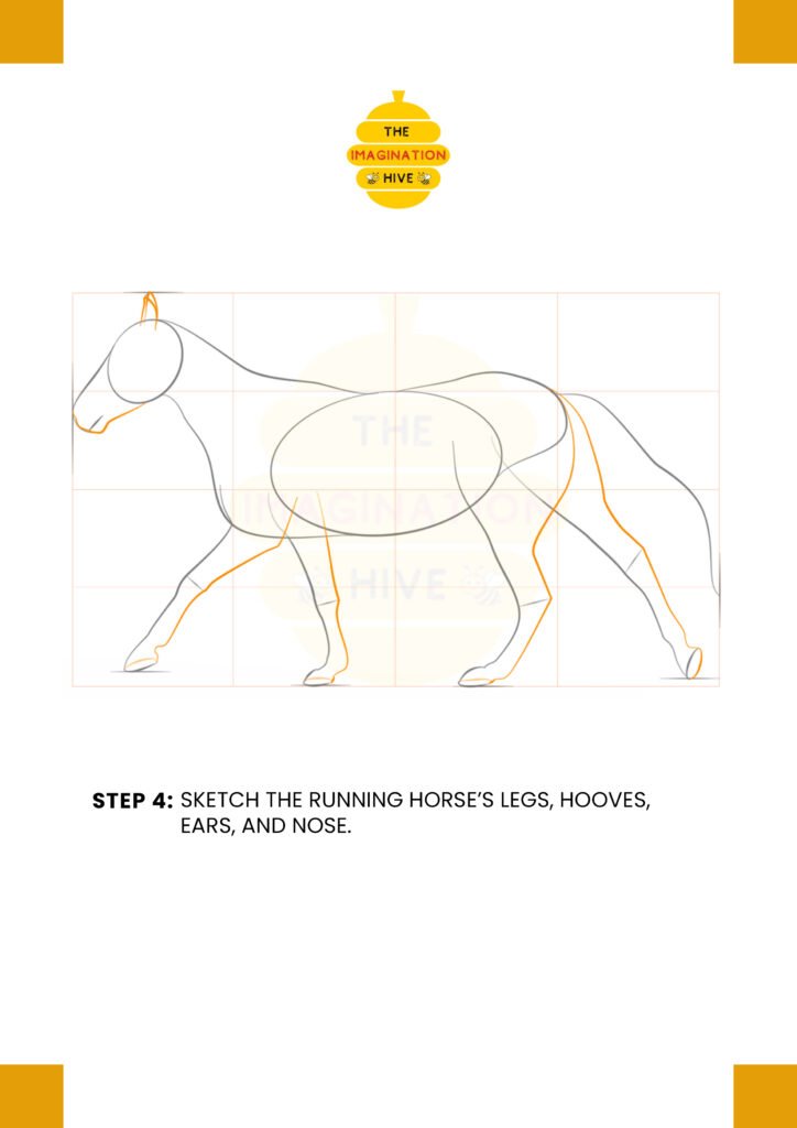 How to Draw a Running Horse Step 4