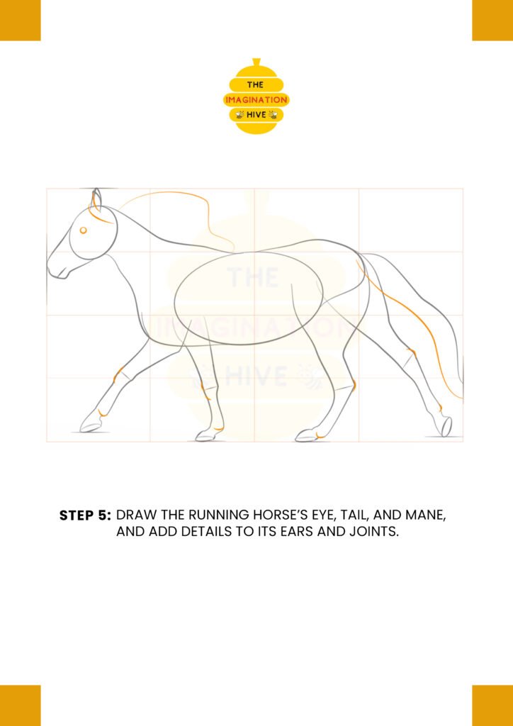 How to Draw a Running Horse Step 5