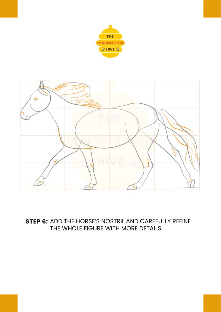 How to Draw a Running Horse Step 6