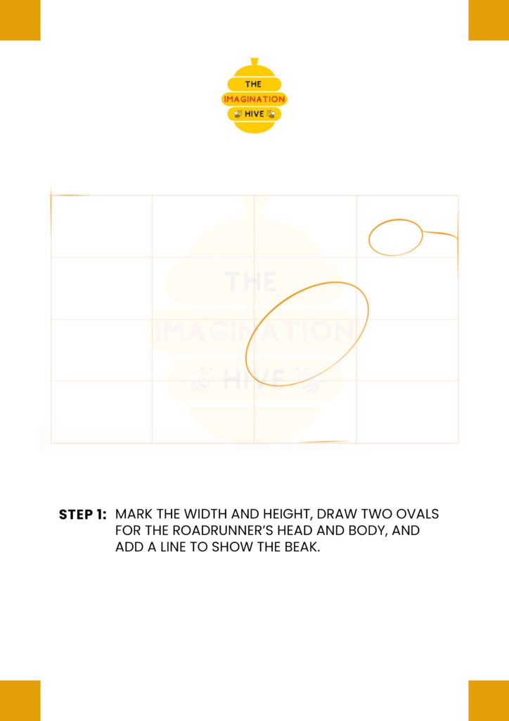 How to Draw a Roadrunner Step 1