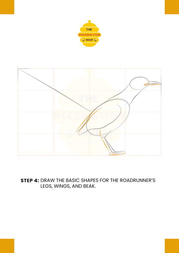 How to Draw a Roadrunner Step 4