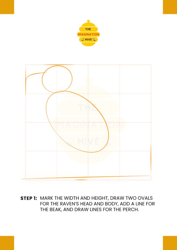 How to Draw a Raven Step 1