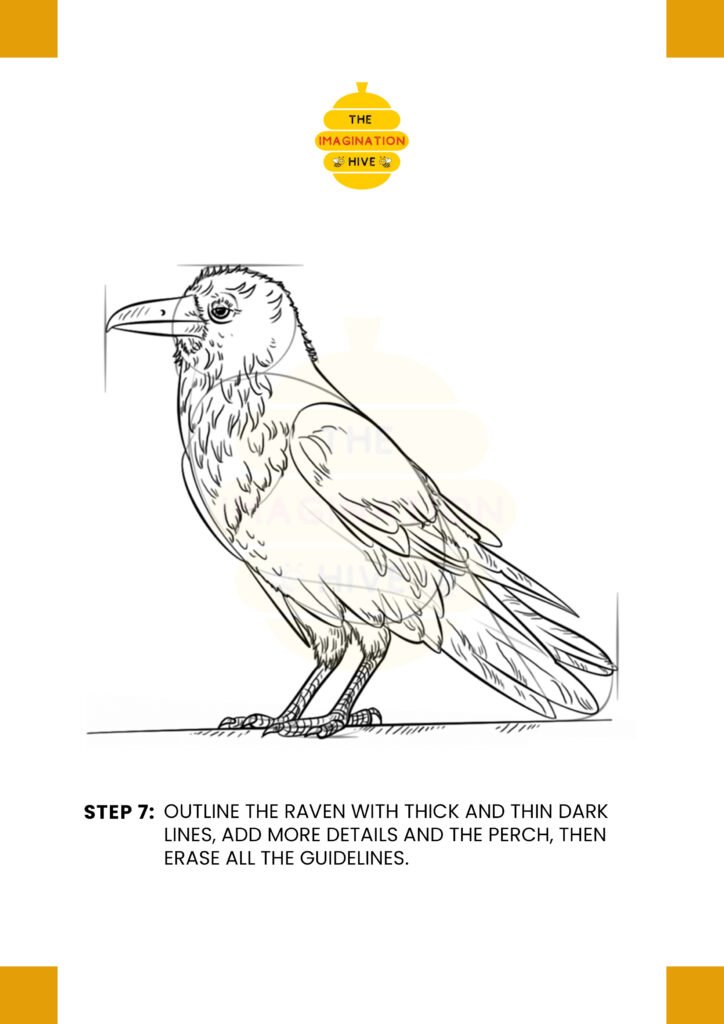 How to Draw a Raven Step 7