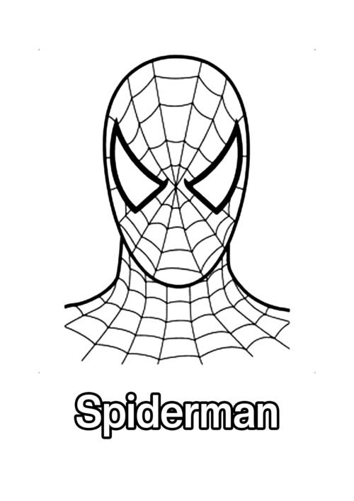 Spiderman Mask Coloring Page For Kids – Free Activity PDF Download