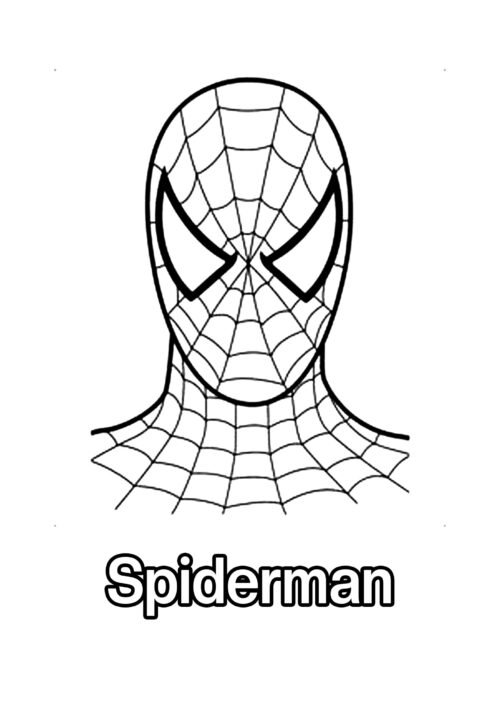 Spiderman Mask Coloring Page For Kids – Free Activity PDF Download