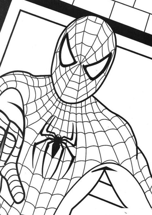Confident Spiderman Coloring Page For Kids – Free Activity PDF Download