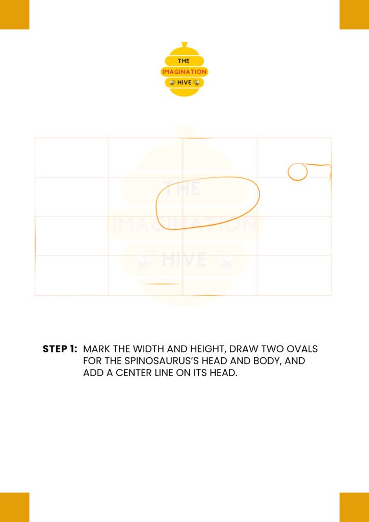 How to Draw a Spinosaurus Step 1